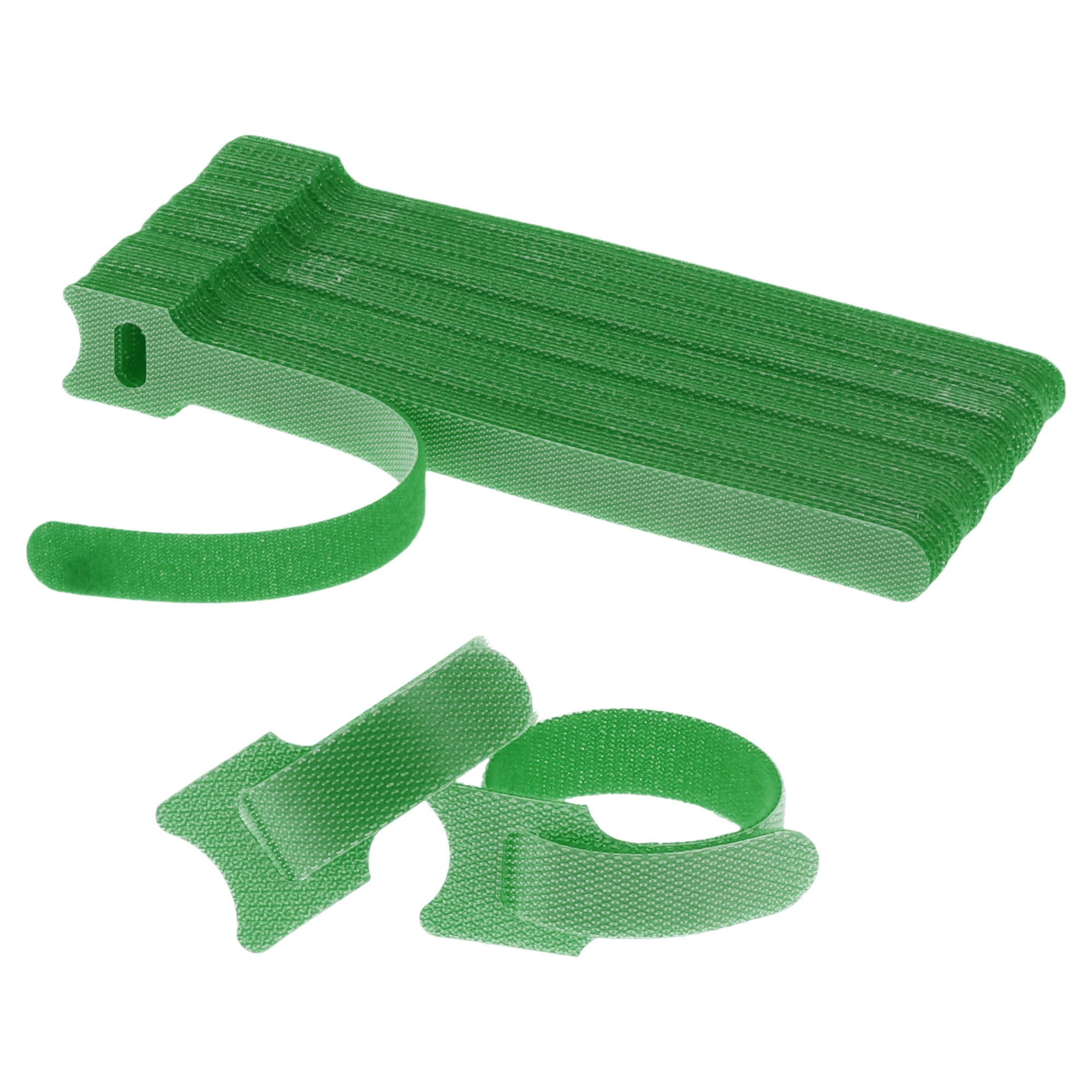 Unique Bargains 50pcs Reusable Cable Ties Adjustable Cord Straps Multicolor Green