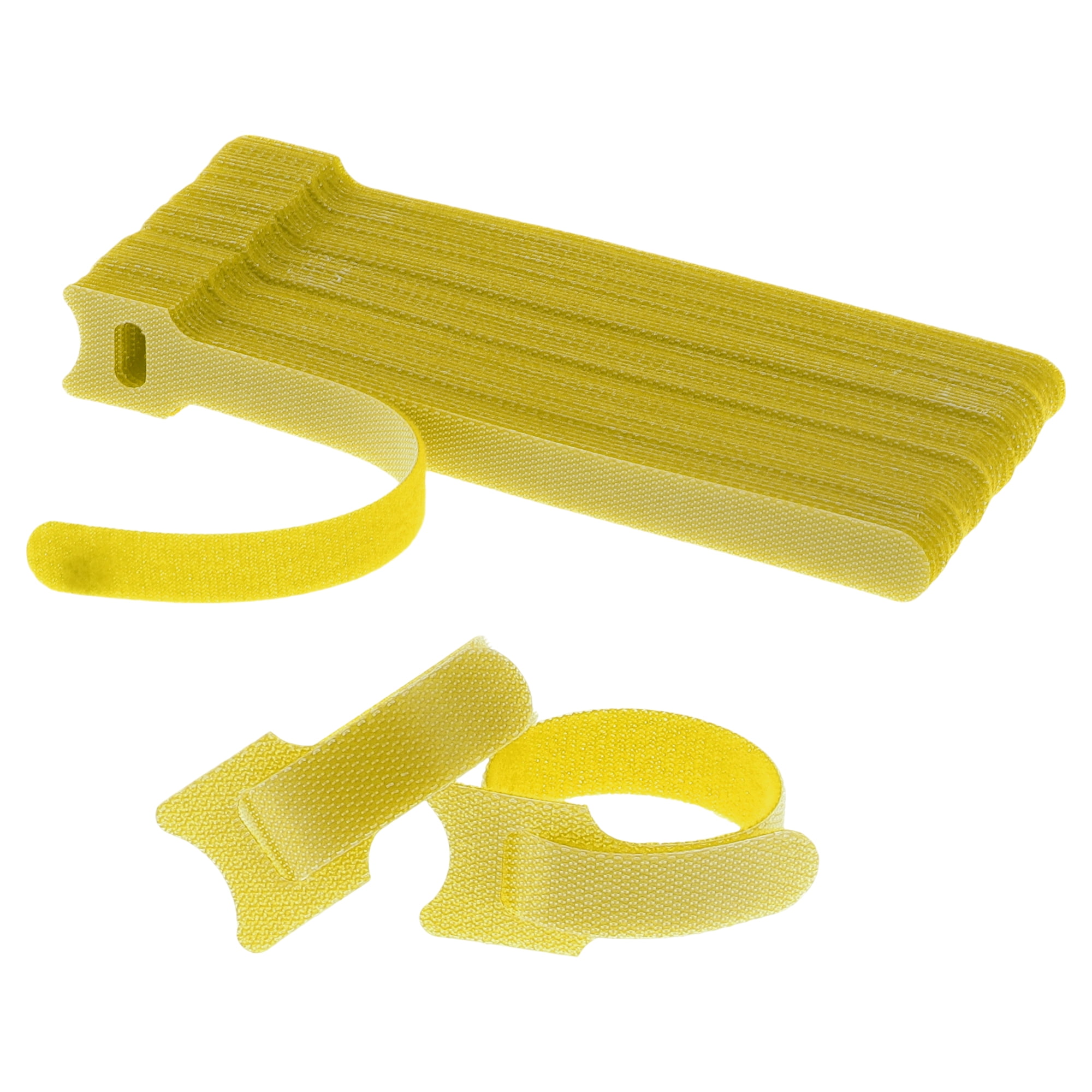 Unique Bargains 50pcs Reusable Cable Ties Adjustable Cord Straps Multicolor Yellow