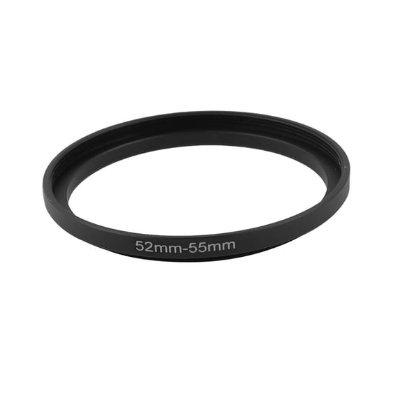 Unique Bargains 52mm-55mm Lens Filter Step Down Ring Adapter Black for Camera