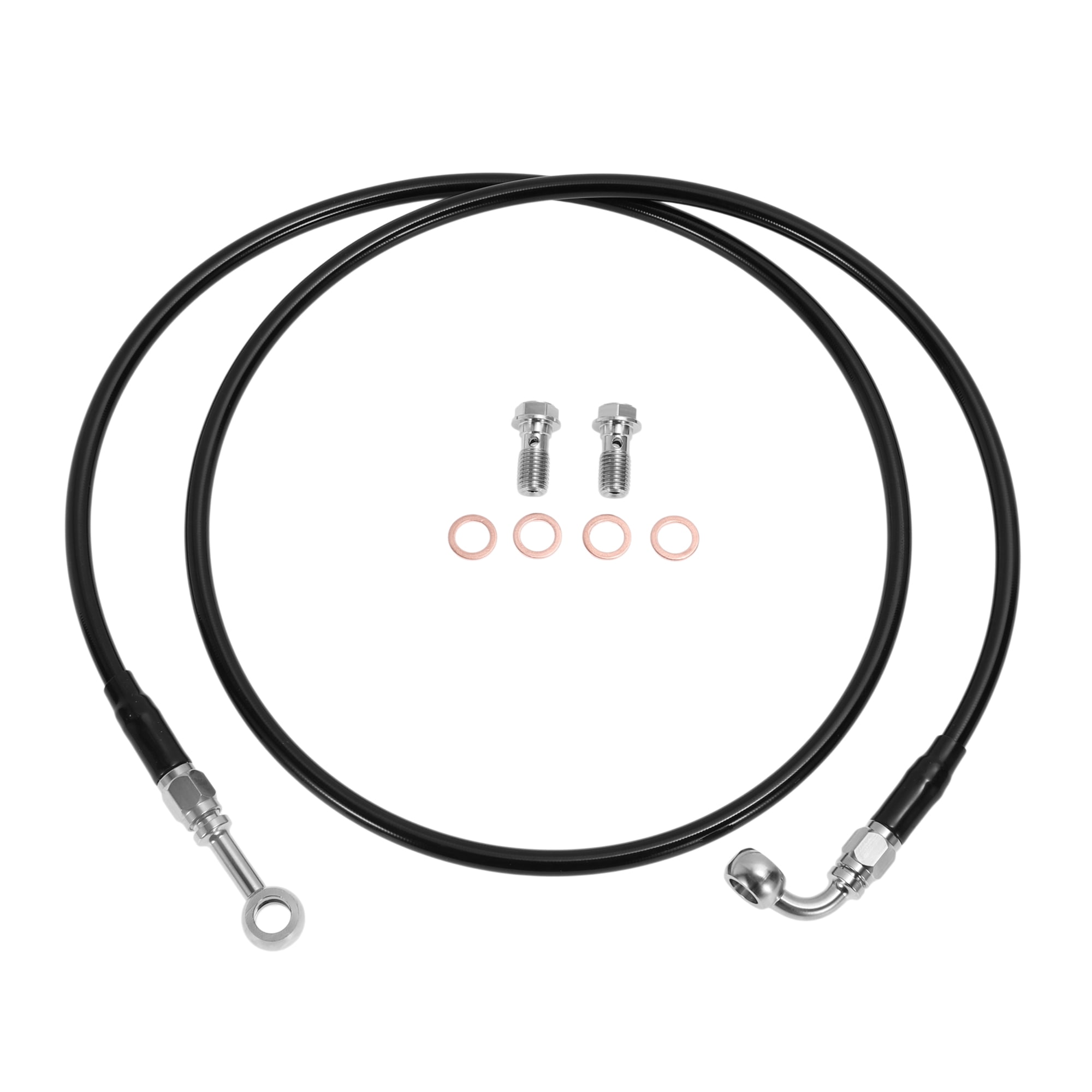 Unique Bargains 53.5In Front Brake Line Kit for Harley Softail Models from 2000 to 2010