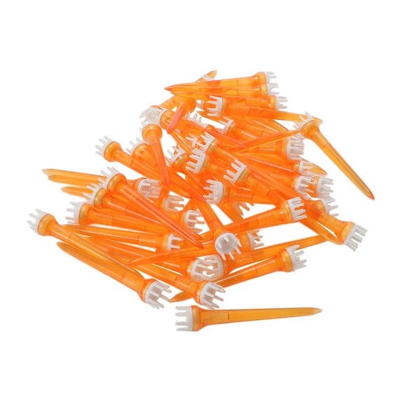 Unique Bargains 53 Pcs Portable crown Golf Tees 3.07" Orange