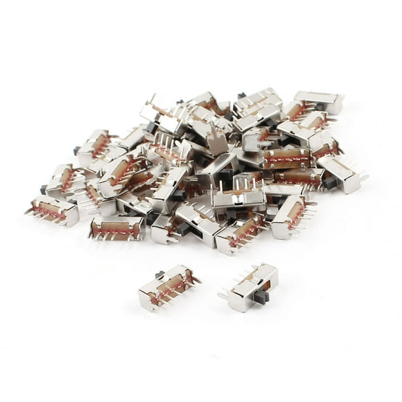 Unique Bargains 55 Pcs 4Pin 3 Position SP3T Horizontal Latching Micro Slide Switch