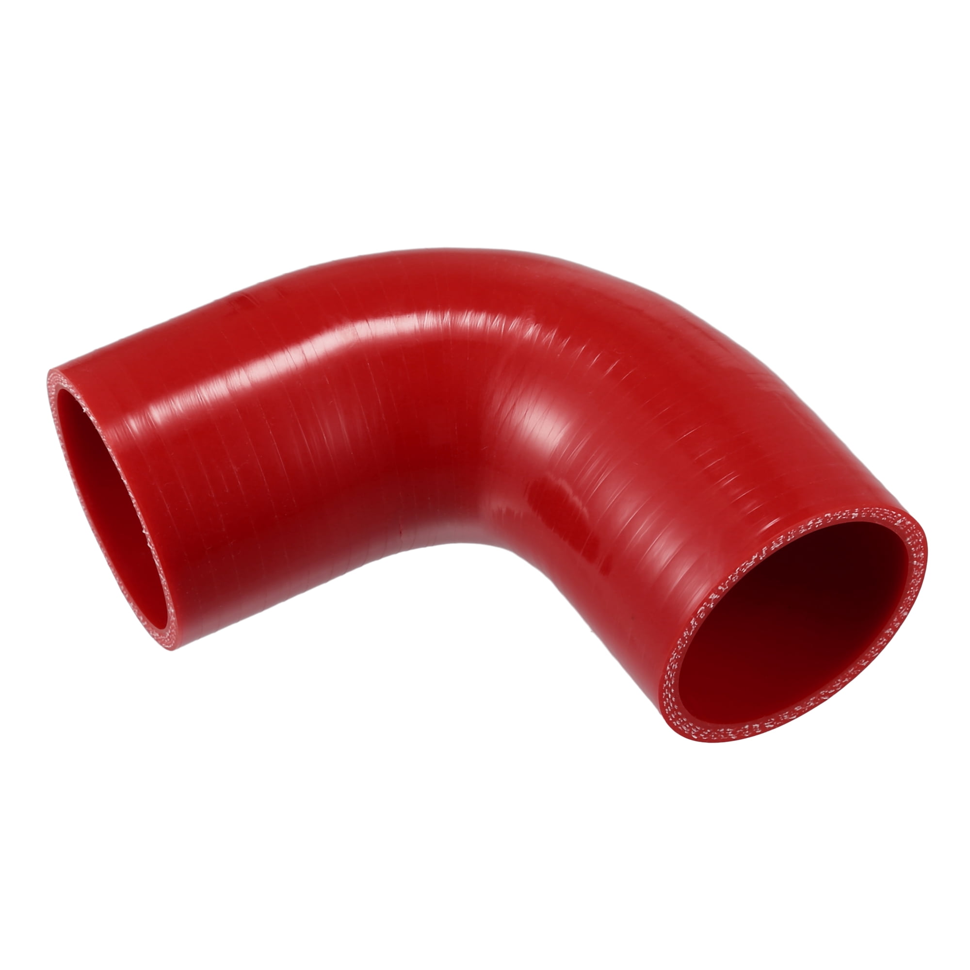 Red Silicone Intercooler Hose - 90-Degree Elbow Reducer 2.5 To 3 Inch, High Temp & Pressure Rated