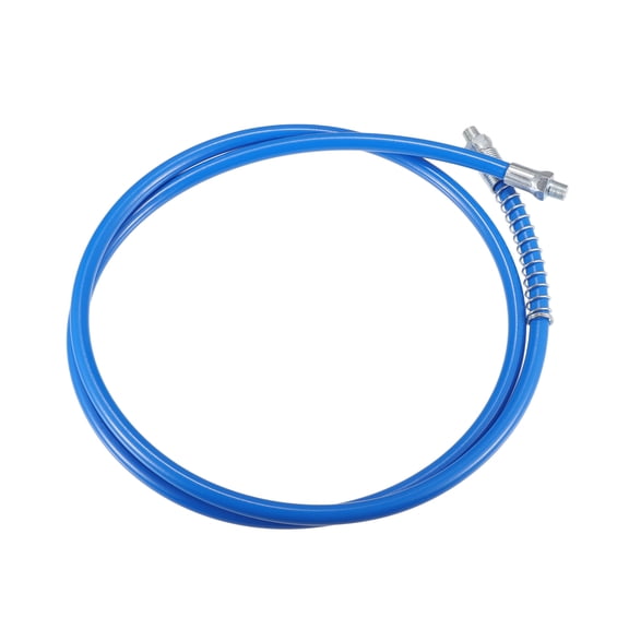 Unique Bargains 59 Inch Universal 1/8" NPT Grease Gun Flex Hose Trailer Flex Grease Hose Extension Non-Slip Metal Blue