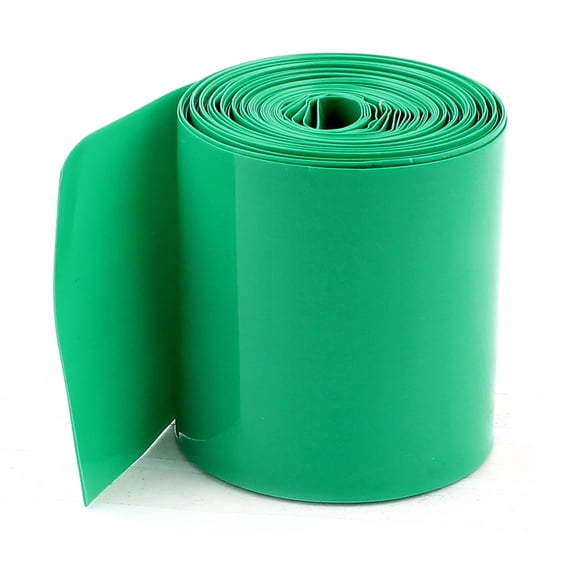 16Ft 5Meters Long 50mm Flat Width Dark Green Heat Shrinkable Tubing Heatshrink Wrap Cover for Double 18650 Battery