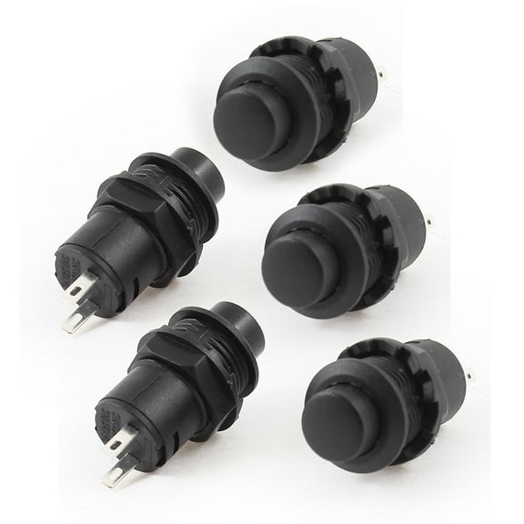 Unique Bargains 5P Black SPST Momentary Pushbutton Switch DS-425 125V 3A 250V 1.5A