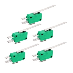 Unique Bargains 5PCS KW3-OZ Long Straight Hinge Lever Type SPDT NO NC Micro Limit Switches