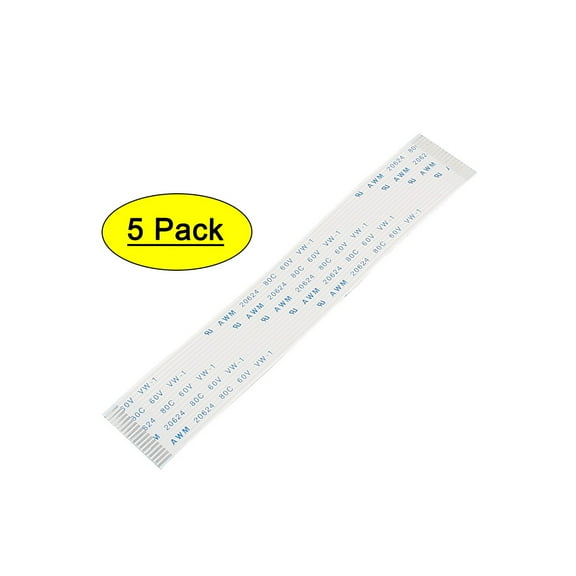 Unique Bargains 5Pcs 1mm Pitch 18 Pin AWM 80C 60V -1 Flexible Flat Cable FFC FPC 110mm