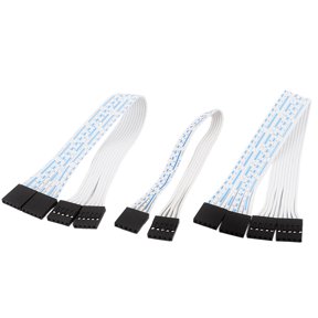 Unique Bargains 5Pcs 2.54mm Pitch 5 Pin 5 Wire 24AWG Female IDC flat cable 20cm