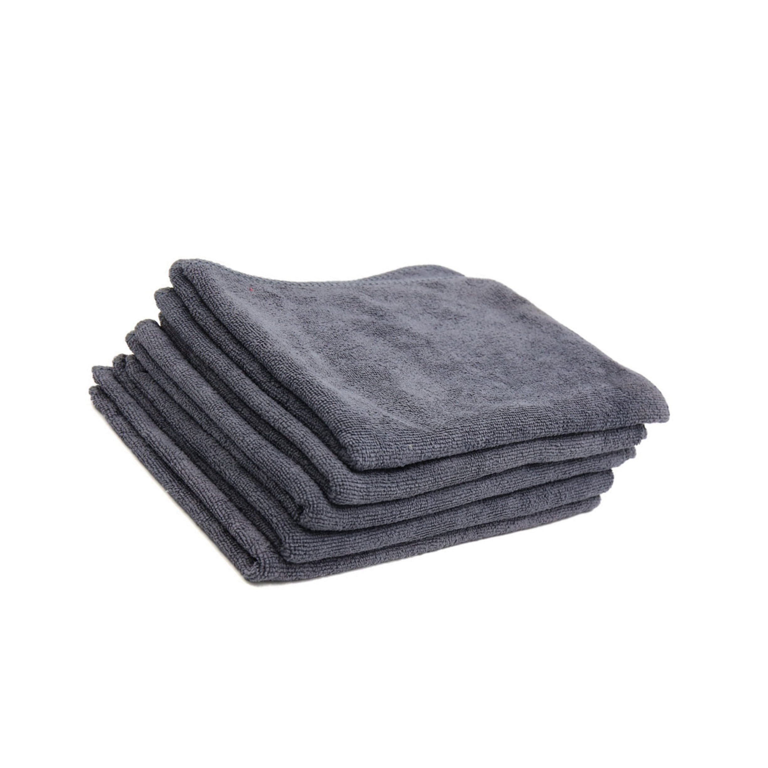 Unique Bargains 5Pcs 26 x 13 Gray Microfiber Towel Clean Cloth for Car