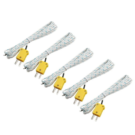 Unique Bargains 5Pcs 2m 200cm K-Type Temperature Testing Thermocouple Wire Cable -50C to +200C