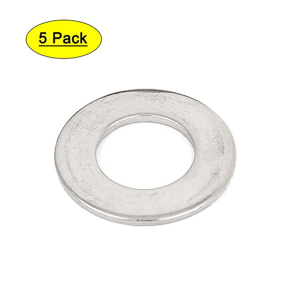 Unique Bargains 5Pcs 304 Stainless Steel Flat Washer M14 x 28mm x 2mm for Screws Bolts