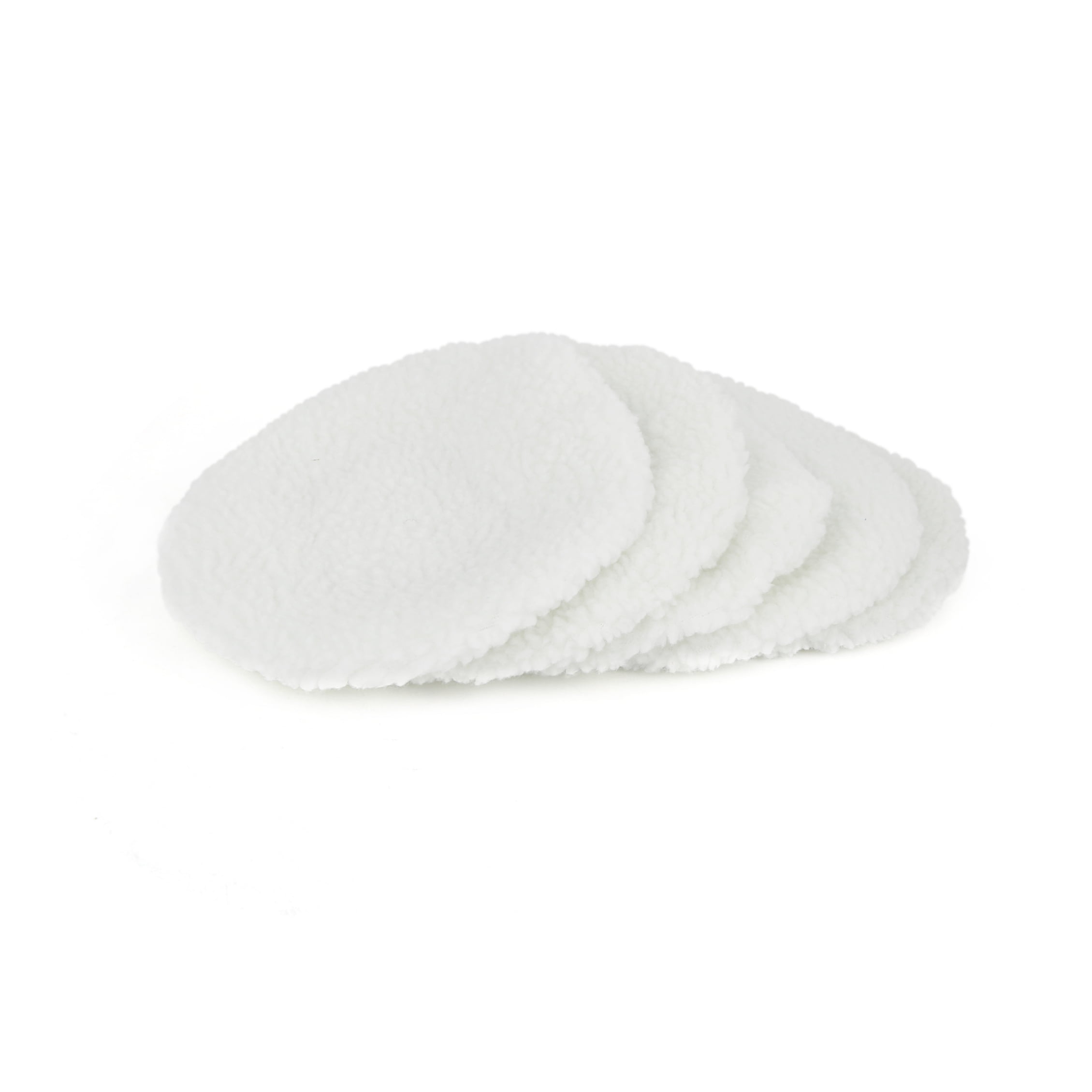 Unique Bargains 5Pcs 9"-10" White Plush Car Wax Polishing Bonnet Buffing Pads