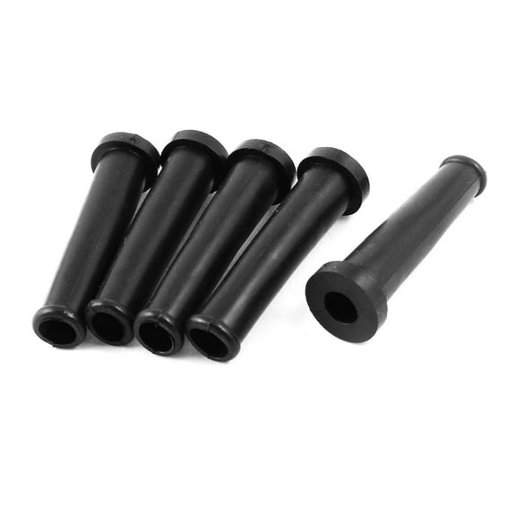 Unique Bargains 5Pcs Black Insulation Rubber Wire Cap Sleeve Boot Cover for Angle