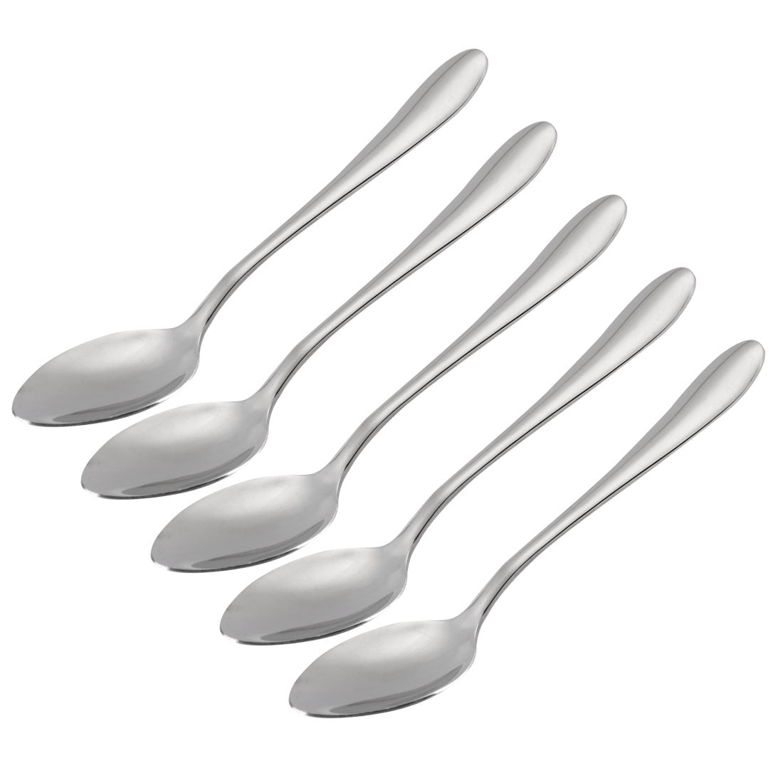 Unique Bargains 5Pcs Caffee Shop Stainless Steel Flatware Tea Spoons Scoops