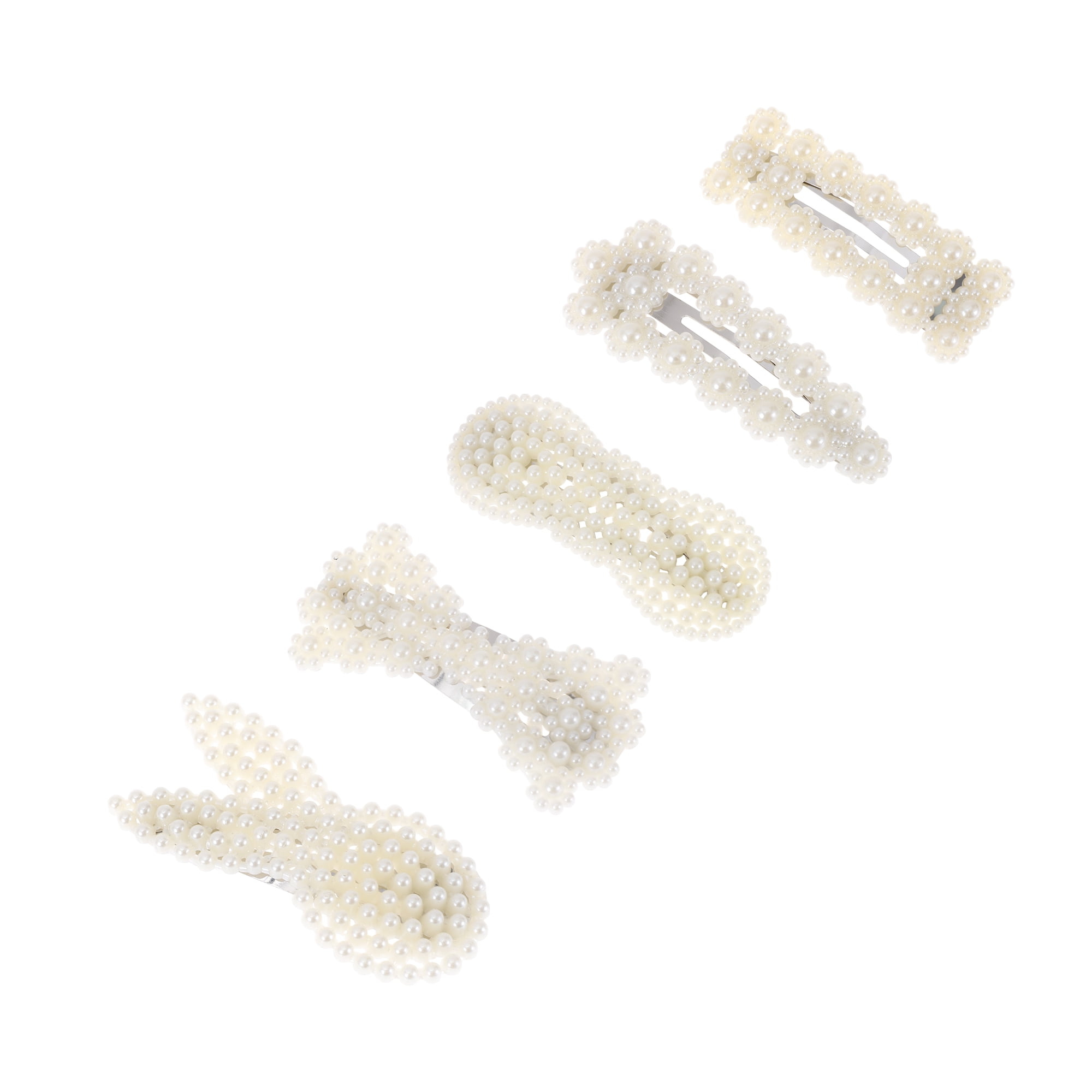 Unique Bargains 5Pcs Hair Clips Practical Hair Accessories Multiple Styles Faux Pearl
