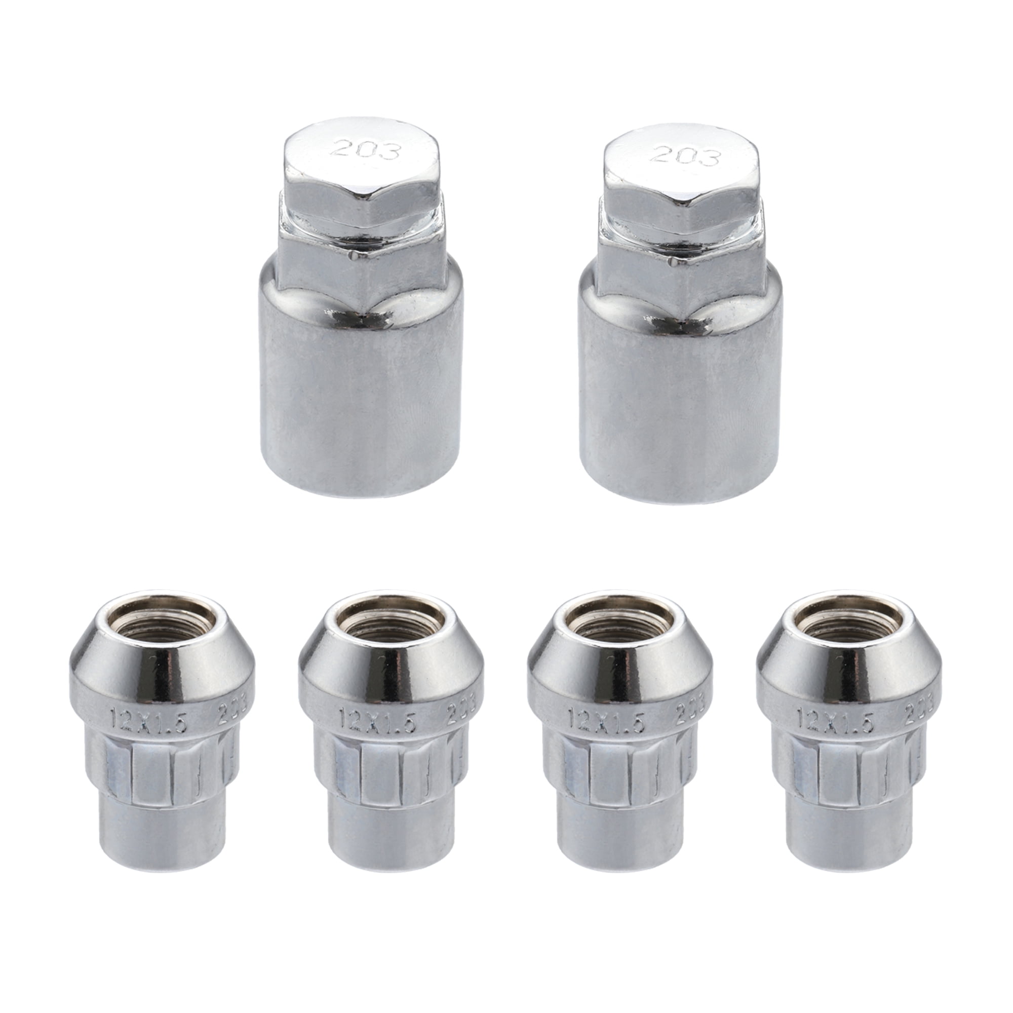 Unique Bargains 5Pcs M12x1.5 Car Wheel Lock Lug Nuts Set Anti Theft for Hyundai Sonata