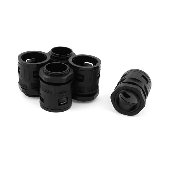 Unique Bargains 5Pcs PG21 28mm Thread Quick Connector Pipe Fitting for AD28.5 Corrugated Conduit