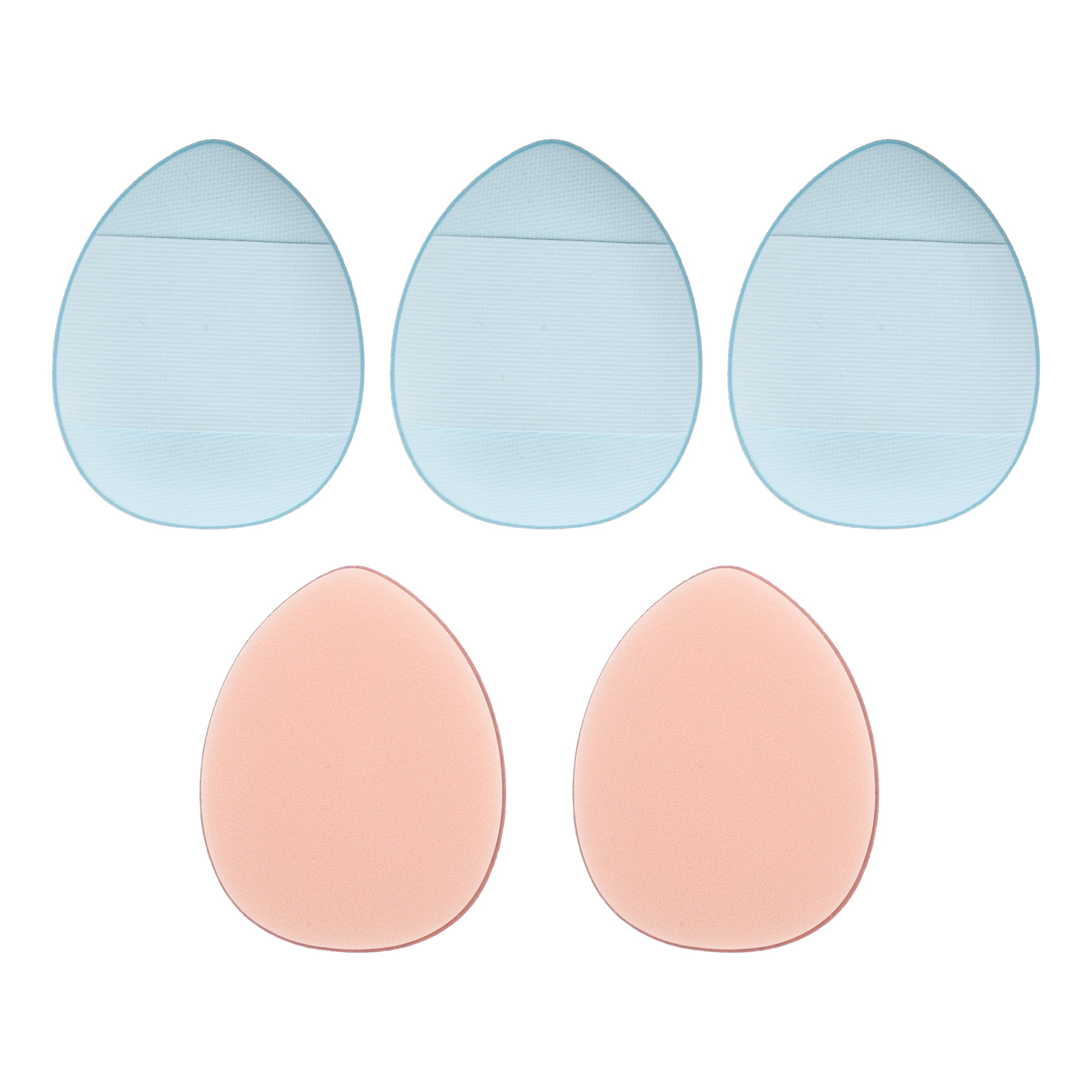 Unique Bargains 5Pcs Portable Mini Face Makeup Sponge for Bedrooms Travel Use Light Blue
