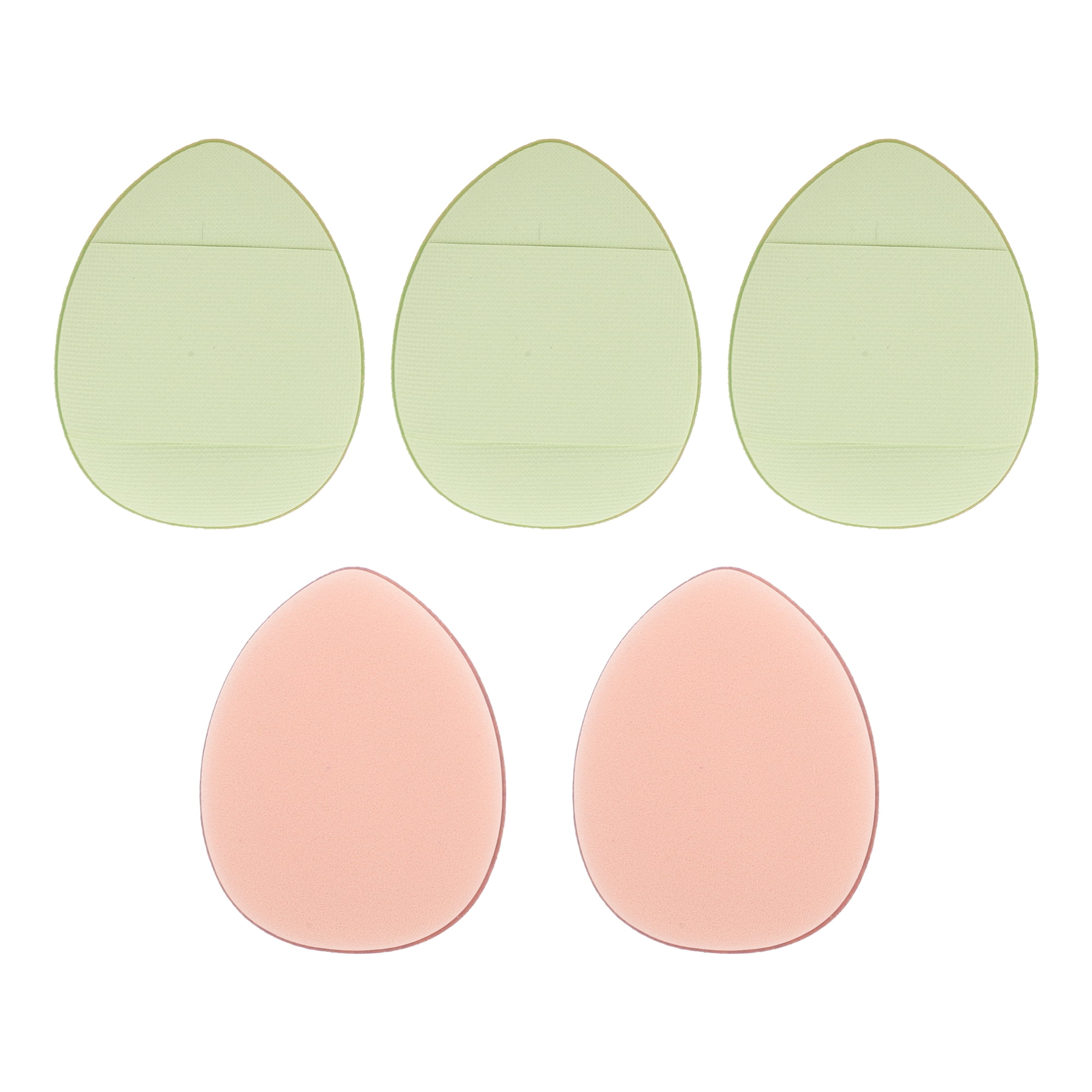 Unique Bargains 5Pcs Portable Mini Face Makeup Sponge for Bedrooms Travel Use Light Green