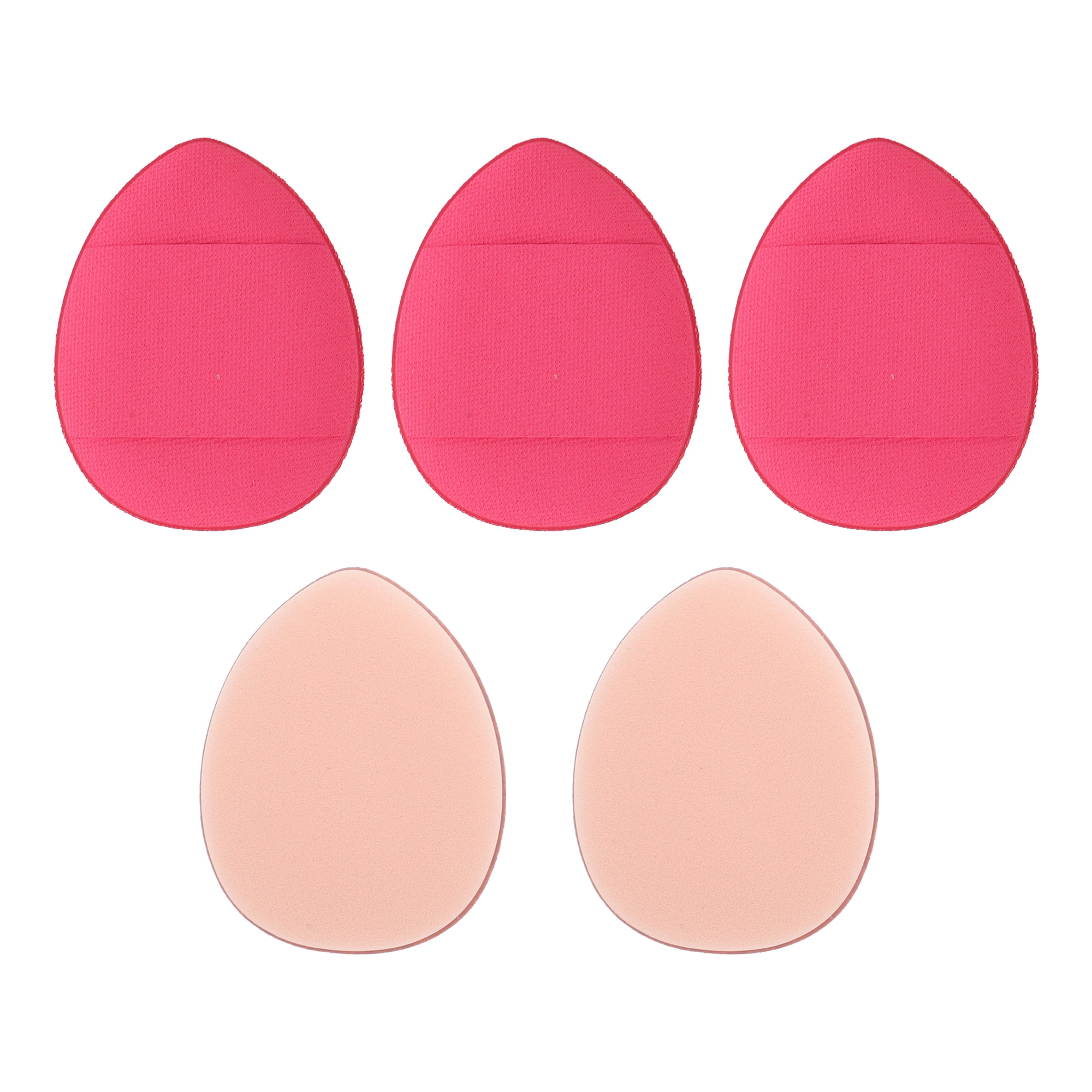 Unique Bargains 5Pcs Portable Mini Face Makeup Sponge for Bedrooms Travel Use Rose Red
