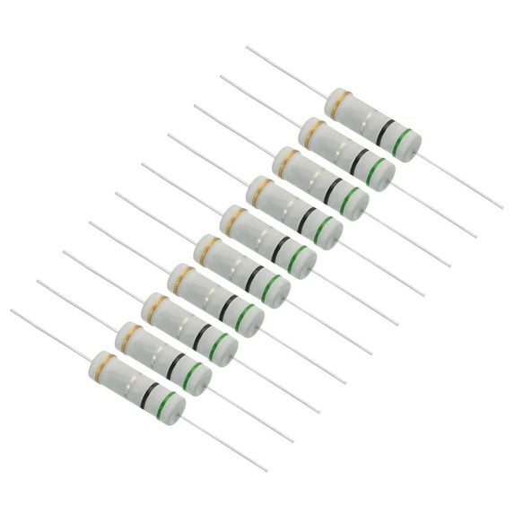 Uxcell 5W 0.5 Ohm 5% Carbon Film Resistor, Axial Electronic Components Resistors, 20 Pack