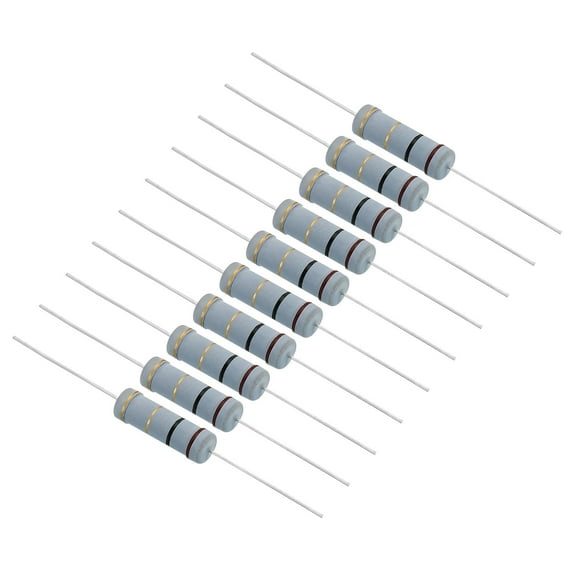 Uxcell 5W 1 Ohm 5% Carbon Film Resistor, Axial Electronic Components Resistors, 20 Pack