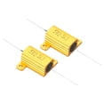 thumbnail image 2 of 100W 0.5 Ohm Wirewound Resistor – Aluminum Shell, Golden Case (0.5R, 100W Watt) 2 of 6