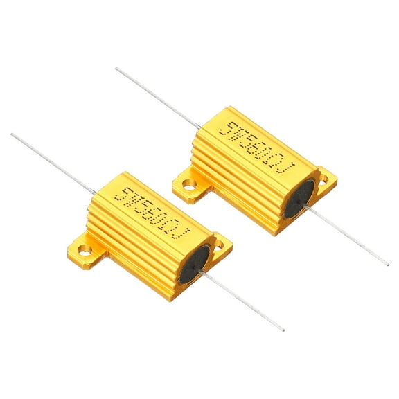 Unique Bargains 5W 560 Ohm Aluminum Shell Resistor Housing Resistor Housed Case Wirewound Resistors Power Resistor, 2 Pack