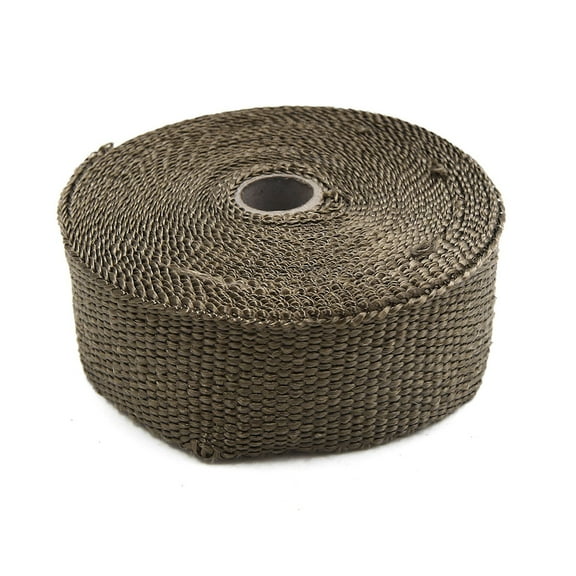 Unique Bargains 5cm x 10m Titanium Tone Exhaust Pipe Wrap Tape Thermo Bandage for Motocycle Car