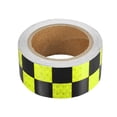 thumbnail image 1 of Unique Bargains 5cmx10m Fluorescent Yellow and Black Car Checkered Reflective Stickers Safety Warning  Protector, 1 of 6