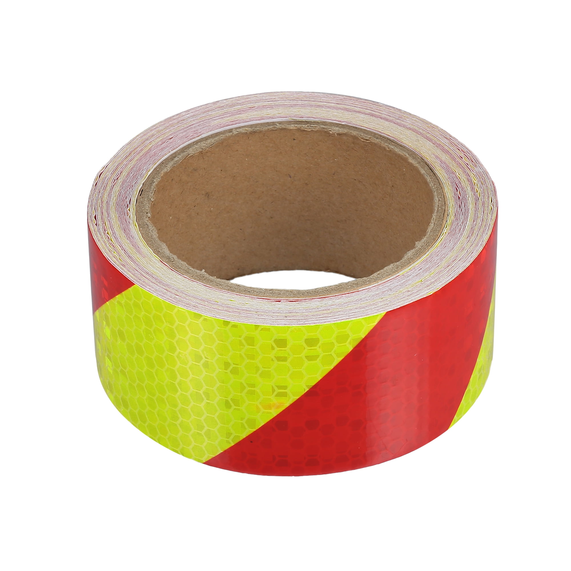Unique Bargains 5cmx10m Fluorescent Yellow and Red Twill Car Reflective ...