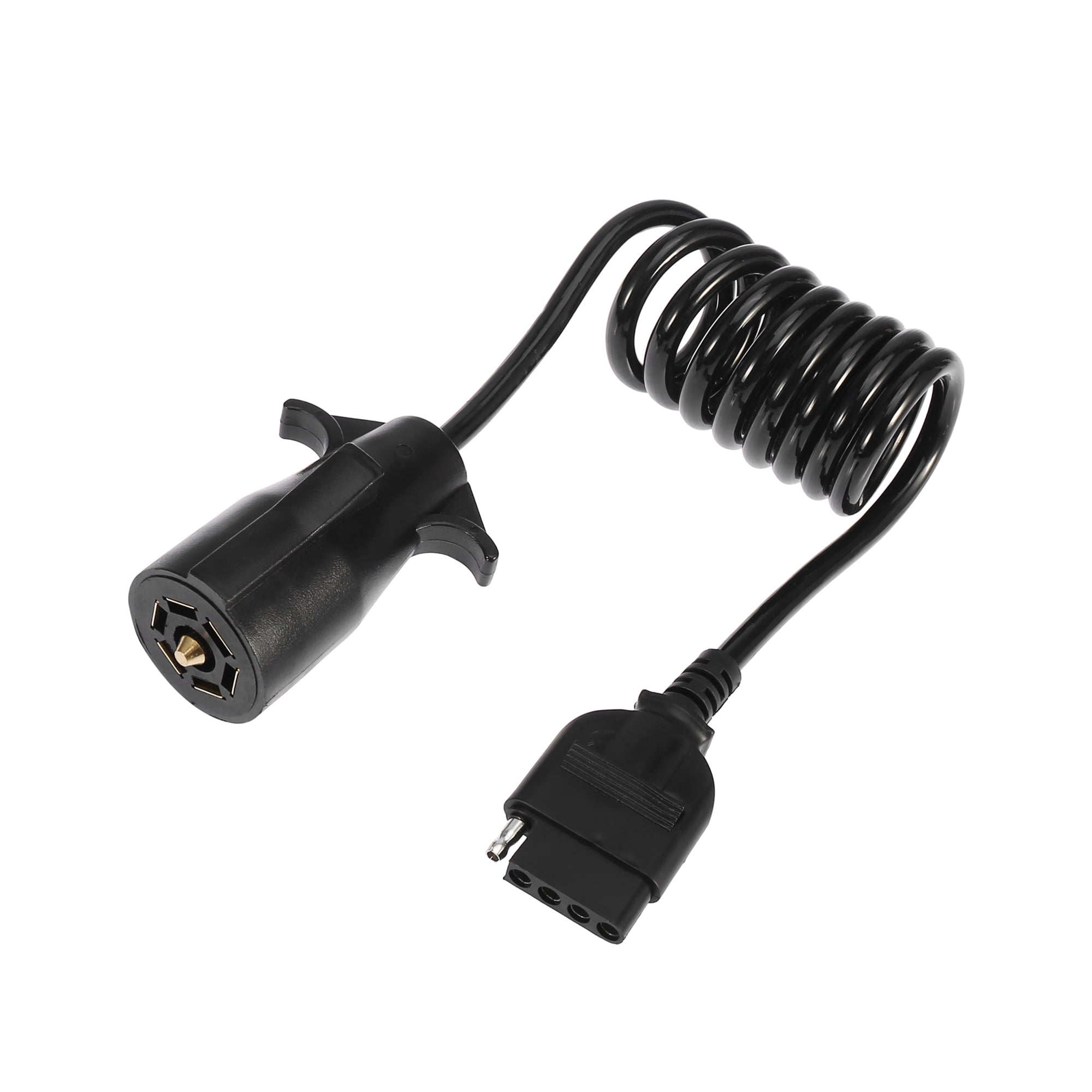 Unique Bargains 5ft 7 Way Round to 5 Way Pin Flat Trailer Coiled Wiring