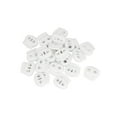 thumbnail image 1 of Unique Bargains 5mm Diameter 2 Hole Spring Loaded Cord Locks Clips Ends White 20 Pcs, 1 of 2