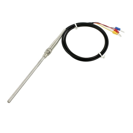 Unique Bargains 5mm x 100mm PT100 Type Temperature Controller Earth Thermocouple Probe 1M