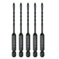 thumbnail image 1 of Unique Bargains 5pack Masonry Drill Bits, 3mm Concrete Drill Bit 1/4' Hex Shank Ceramic Drill Bit, 1 of 6