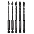 thumbnail image 1 of Unique Bargains 5pack Masonry Drill Bits, 6mm Concrete Drill Bit 1/4' Hex Shank Ceramic Drill Bit, 1 of 6