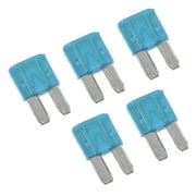 Unique Bargains 5pcs 15A 15Amp Car Mini Blade Fuses for Boat Truck RV Camper Motorcycle SUV Replacement Fuse Blue