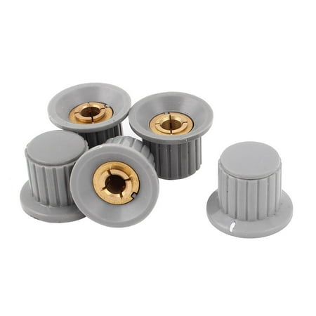 Unique Bargains 5pcs 6mm Dia Shaft Potentiometer AV CD Volume Tone Control Rotary Knobs Gray