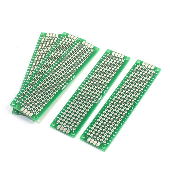 Unique Bargains 5pcs 8cm x 2cm DIY 1.6mm Thickness Double-sided PCB Universal Board