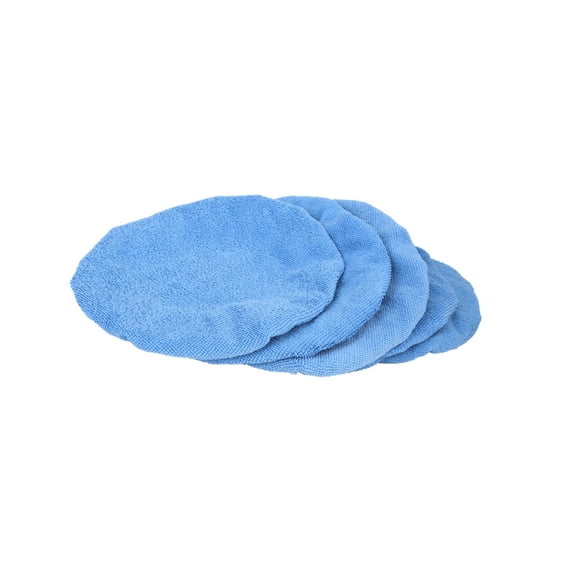 Unique Bargains 5pcs 9-10" Microfiber Car Wax Polishing Bonnet Buffing Pad Cover
