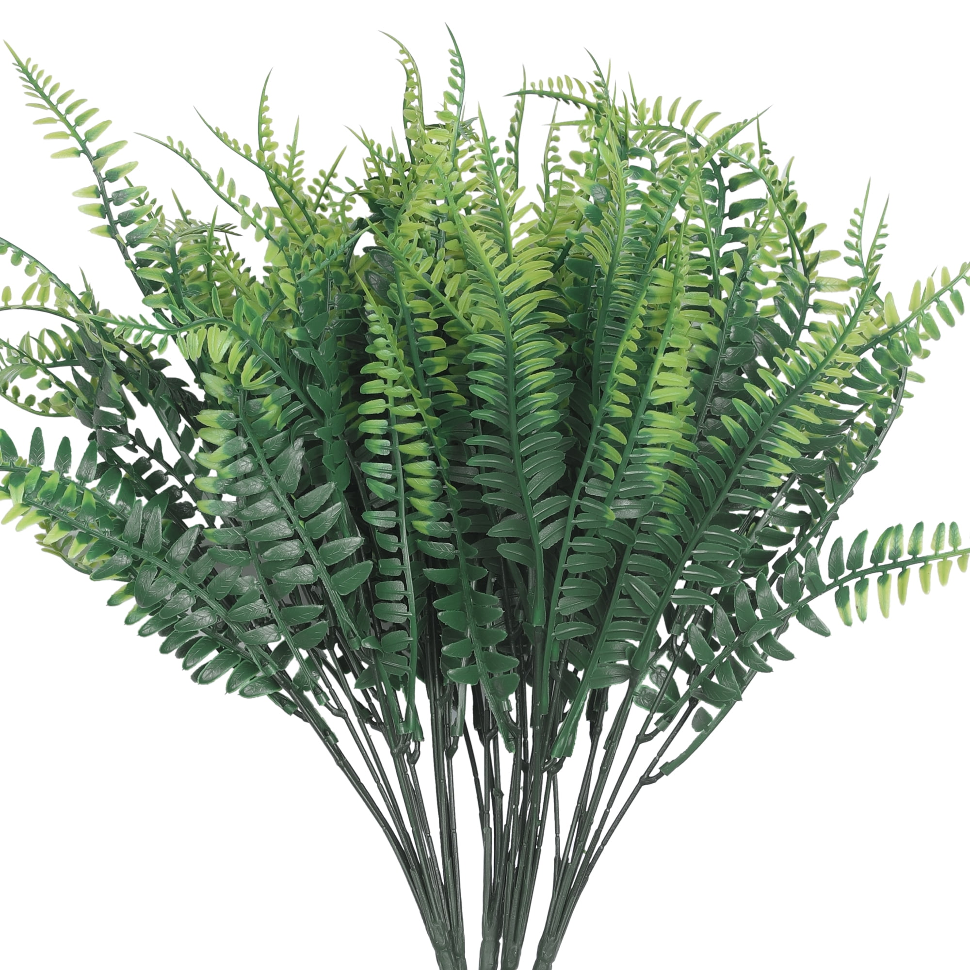 Unique Bargains 5pcs Artificial Plants Faux Floral Leaf Outdoor Home Garden Plants Green