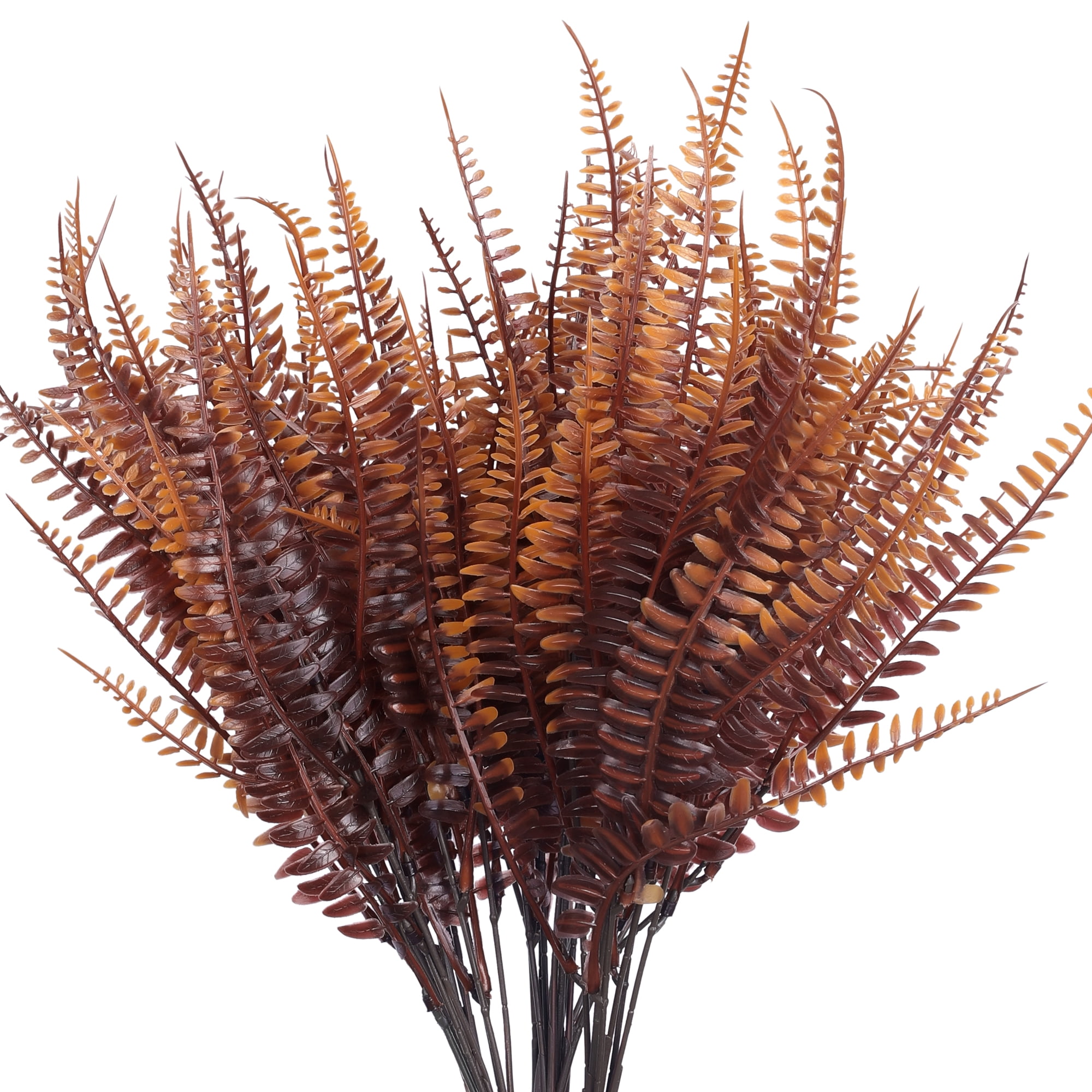 Unique Bargains 5pcs Artificial Plants Faux Floral Leaf Outdoor Home Garden Plants Red