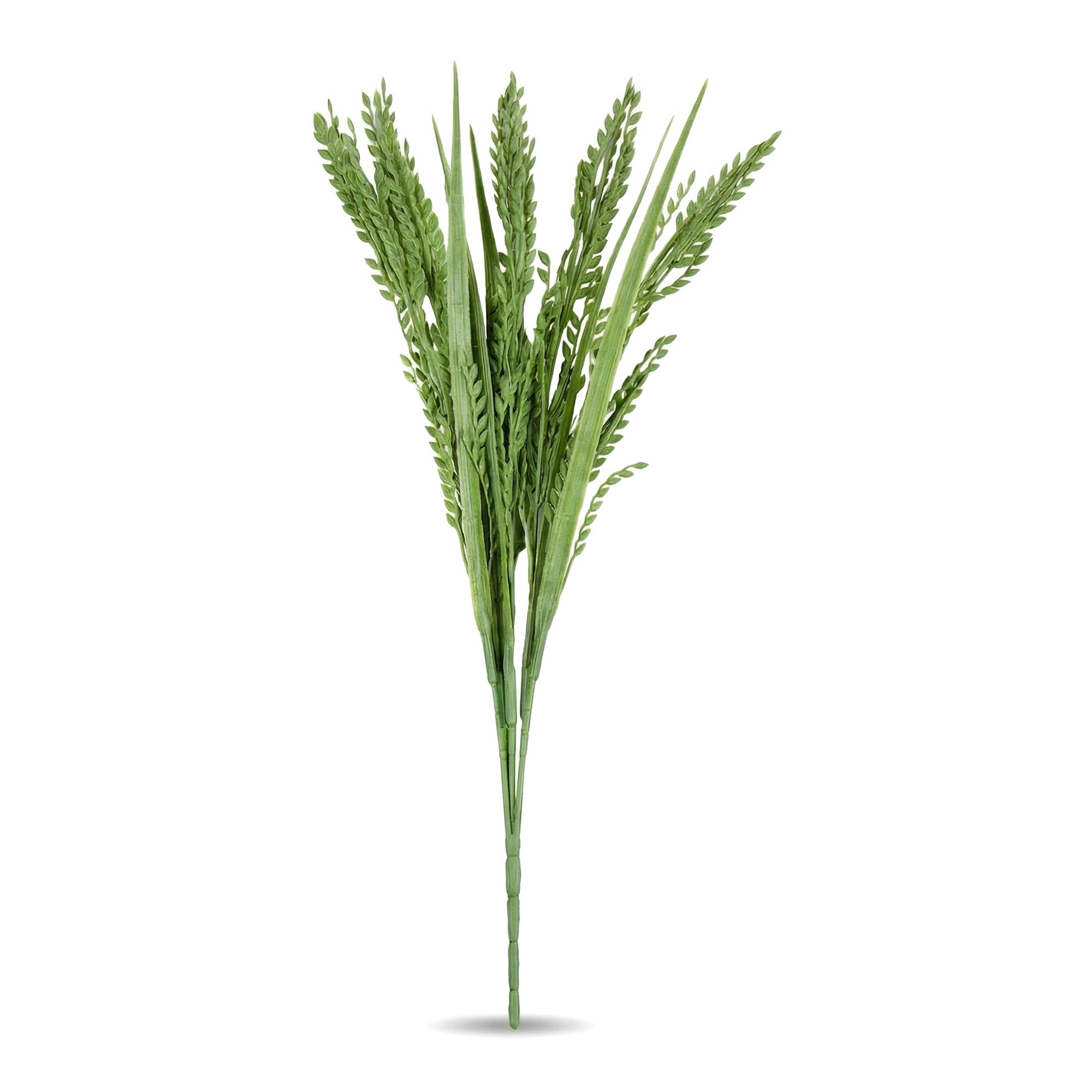 Unique Bargains 5pcs Artificial Wheat Stems Green 15.7"