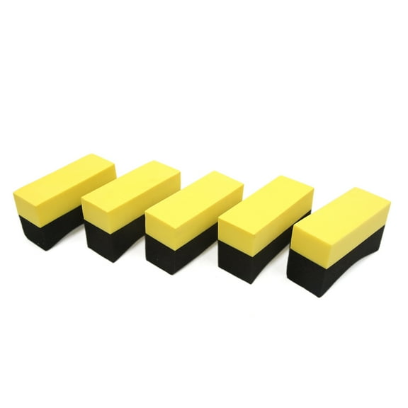 Unique Bargains 5pcs Auto Car Wheel Tire Waxing Polishing Washing Cleaning Sponge Pad Brush