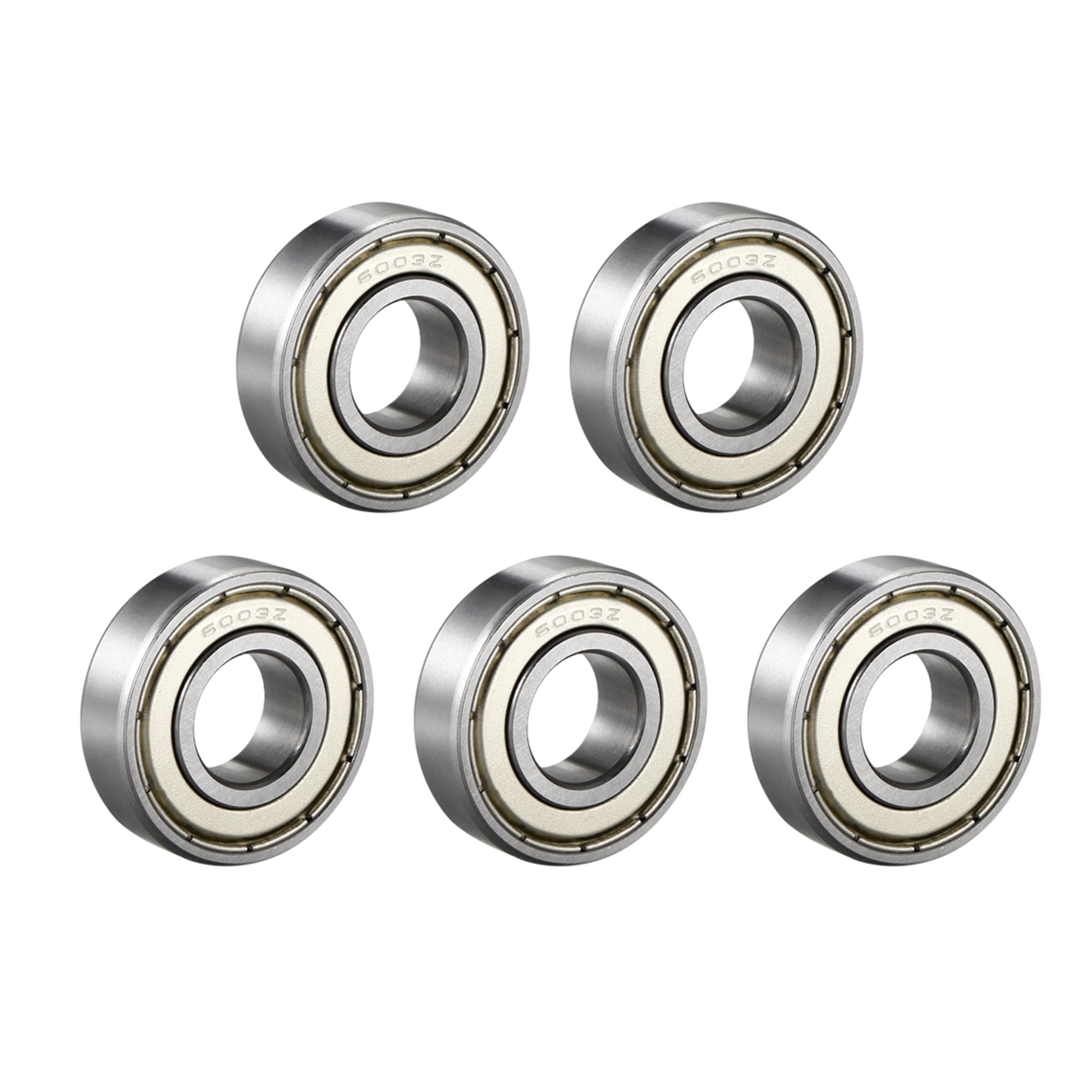 Kozelo Deep Groove Ball Bearings 5-Pack - Size 1/4" X 3/4" X 9/32", Double Shielded, ABEC1