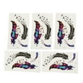 thumbnail image 1 of Unique Bargains 5pcs Feathers Butterfly Flower Deer Pattern Temporary Tattoo Body Arm Stickers, 1 of 1