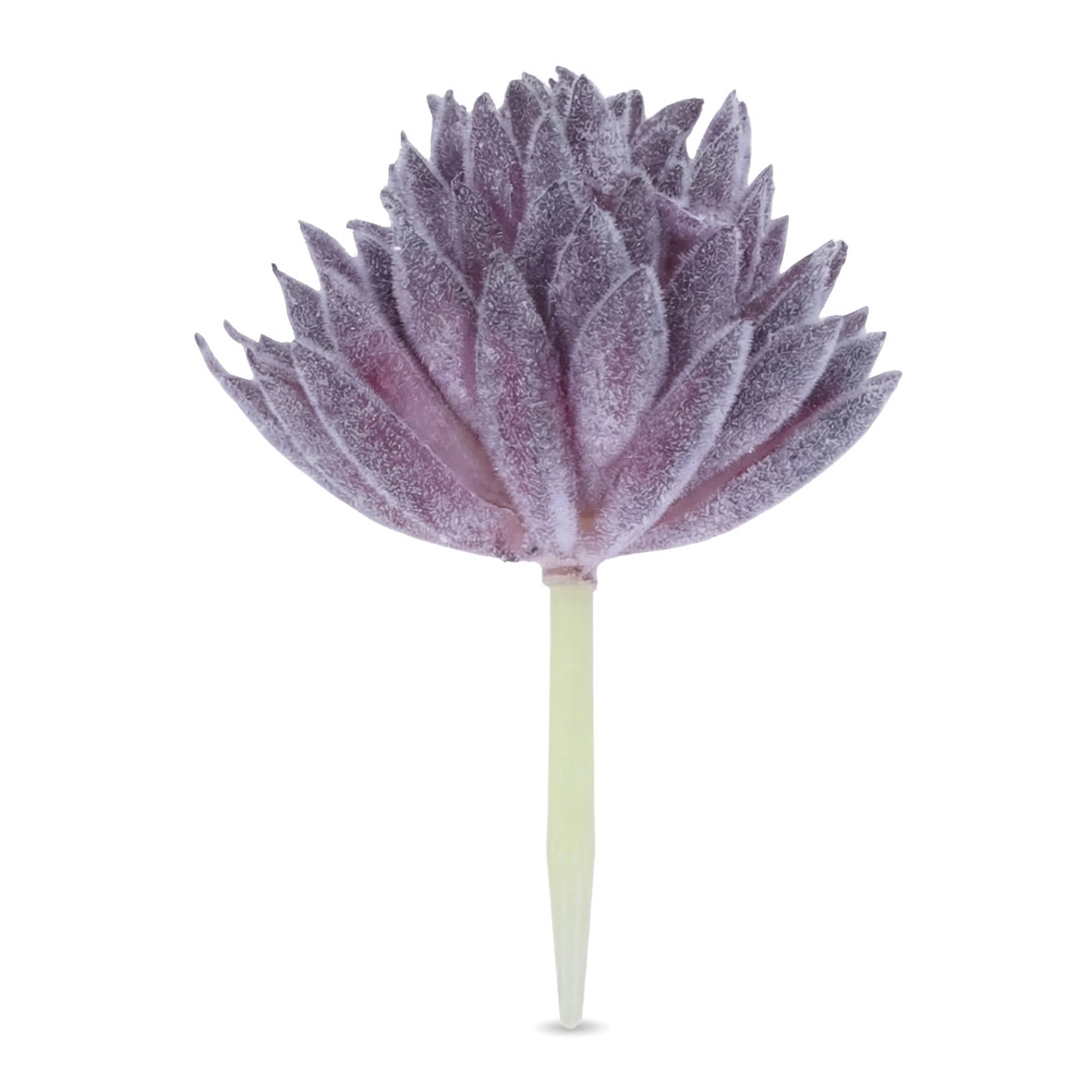 Unique Bargains 5pcs Flocked Artificial Succulents Purple 7.0"