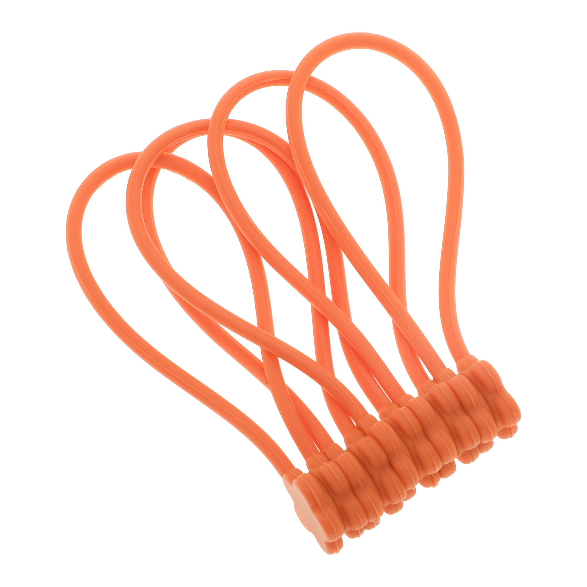 Unique Bargains 5pcs Magnetic Cable Ties 7.48" Cord Holder Multicolor Orange