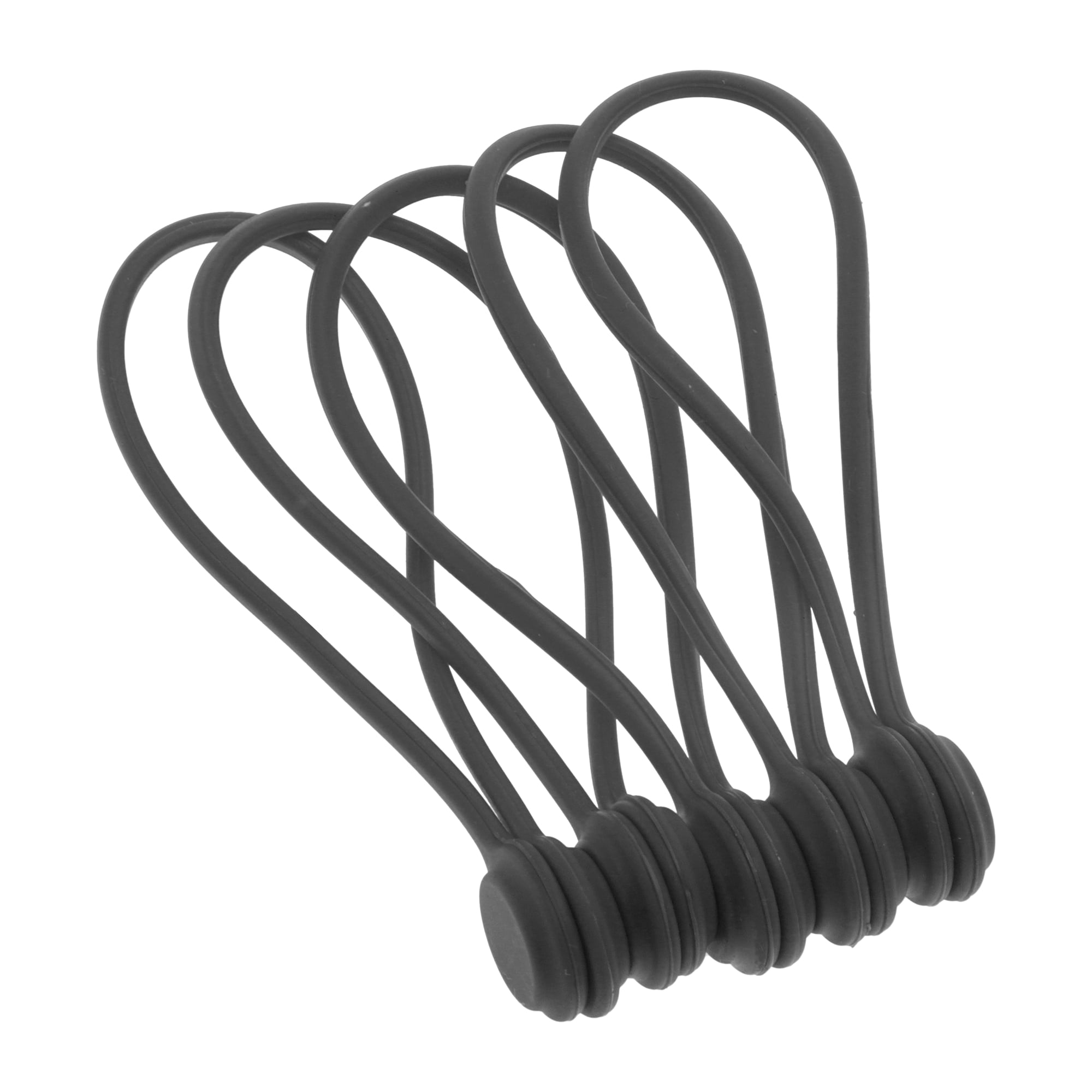Unique Bargains 5pcs Magnetic Cable Ties 7.48" Cord Organizer Multicolor Black